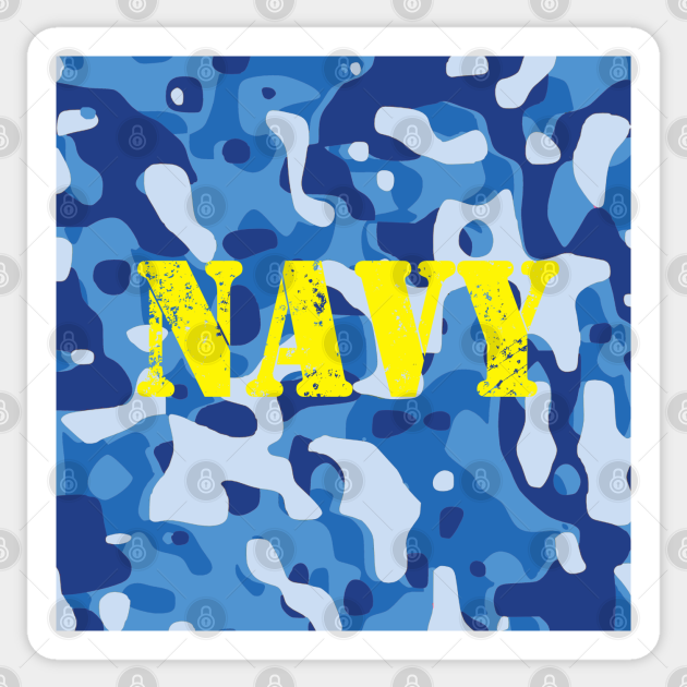Navy Camo Stencil Camouflage Pattern. Navy Camo Stencil Sticker